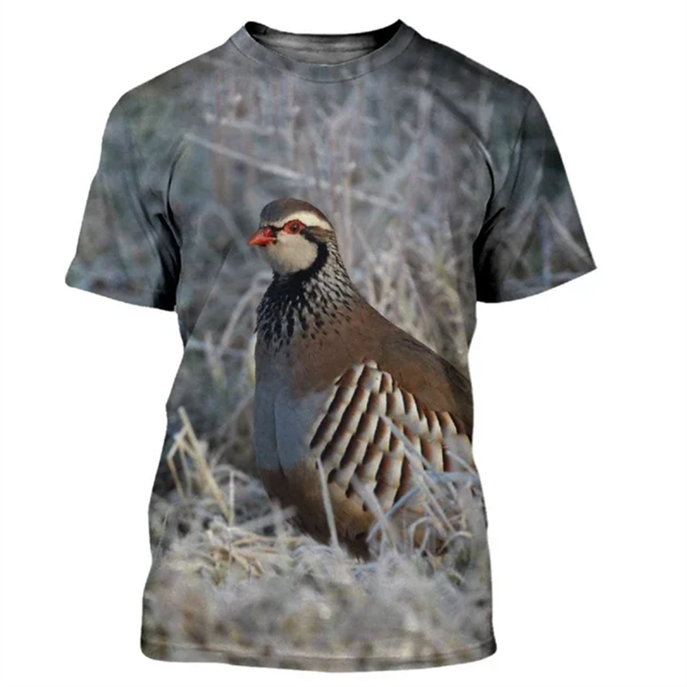 Hunting Quail - Summer Animals Quail 3D Print T-Shirt