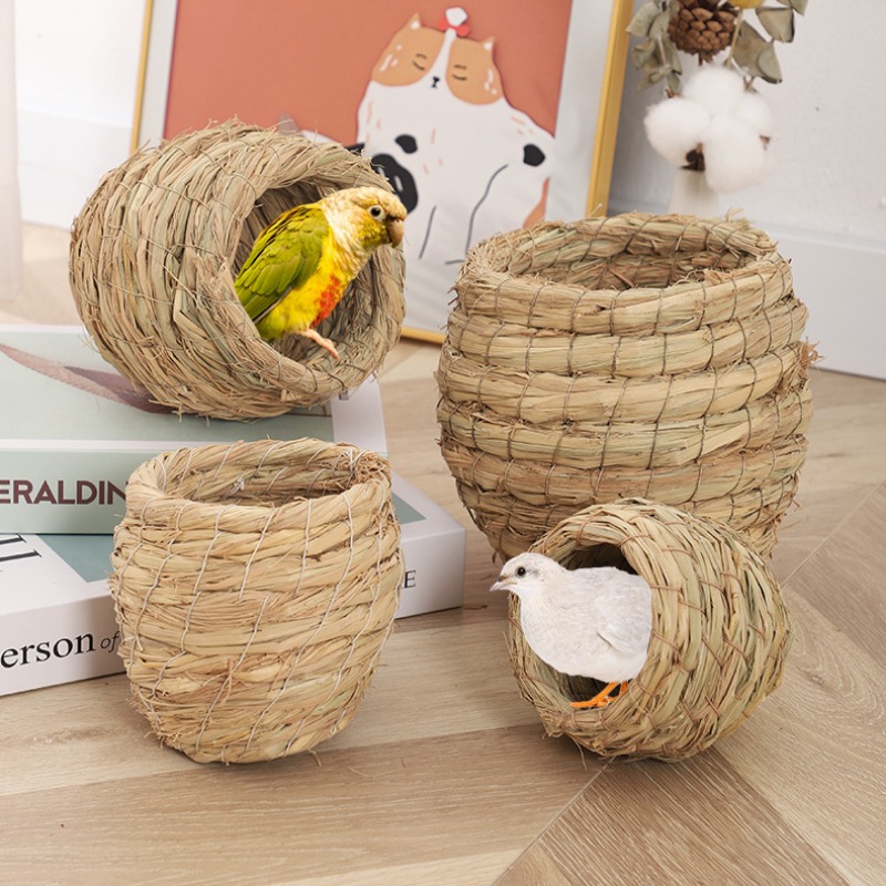 Hunting Quail - Hand Woven Straw Chicken Nest Bird