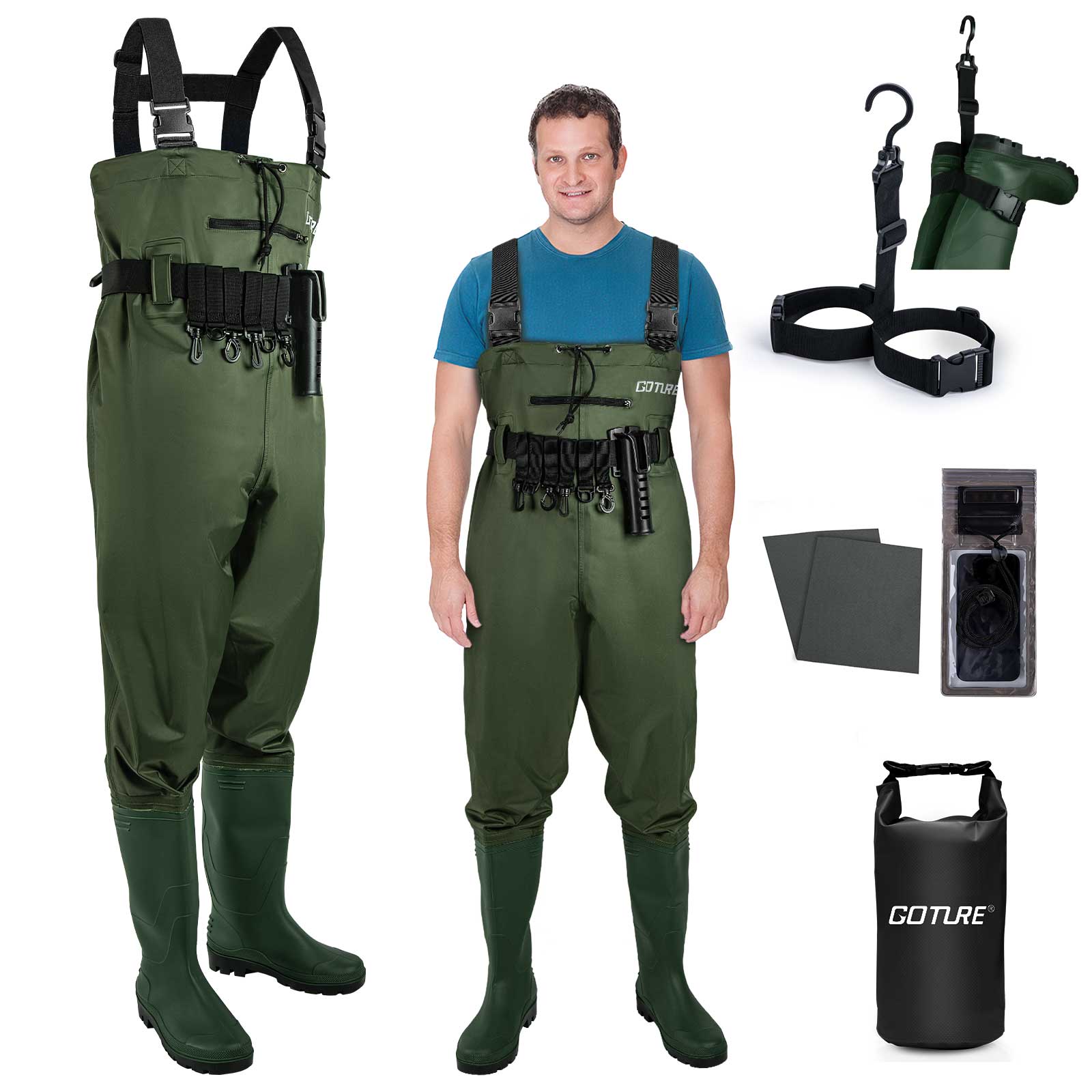 Fishing Waders Breathable - Goture outdoor Waterproof Bootfoot Chest Waders