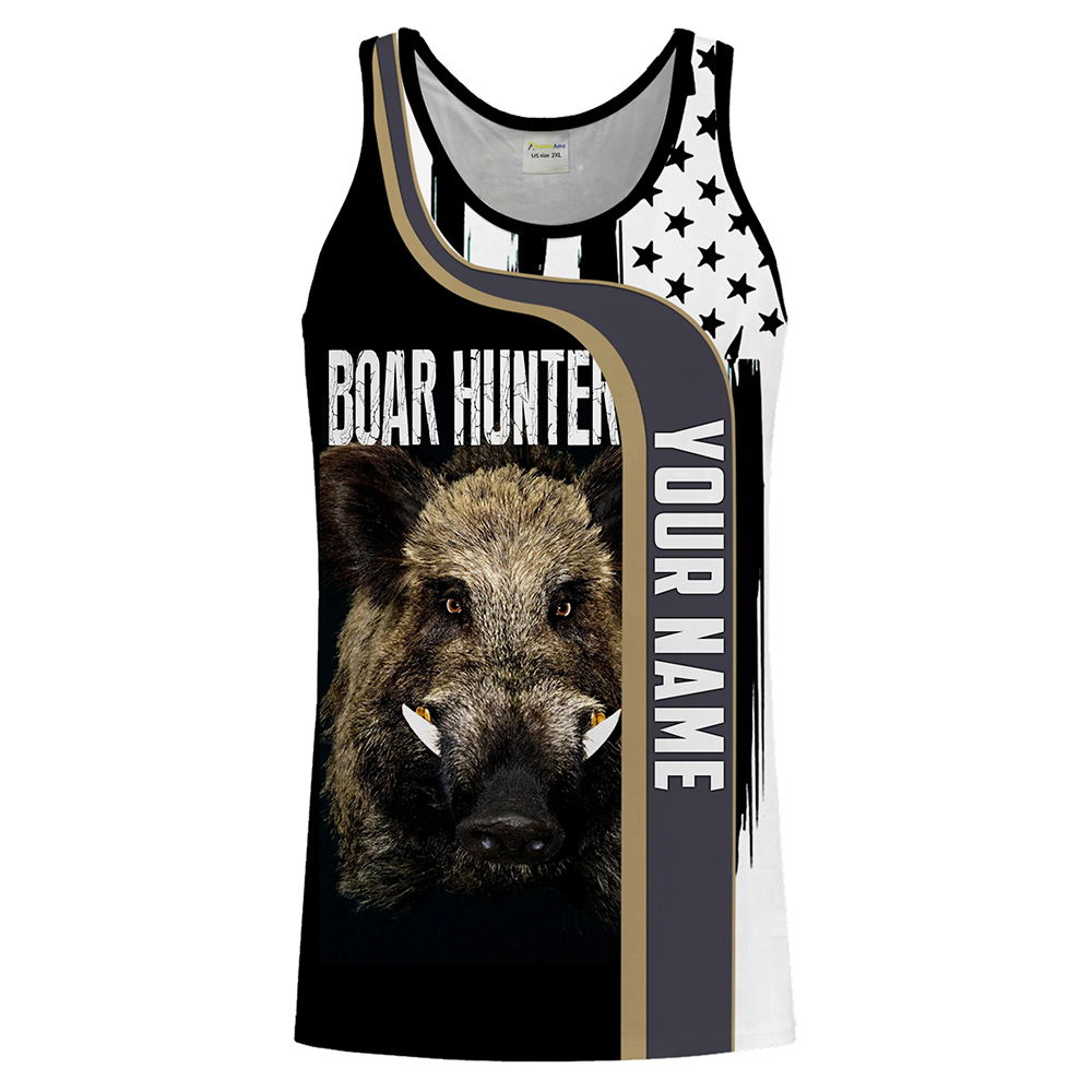 Outdoor Hunting Names - Custom Name Boar Hunter Tank Top