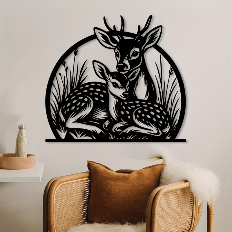 Hunting Outdoor Brand - Brand Rustic Iron Deer Wall Art