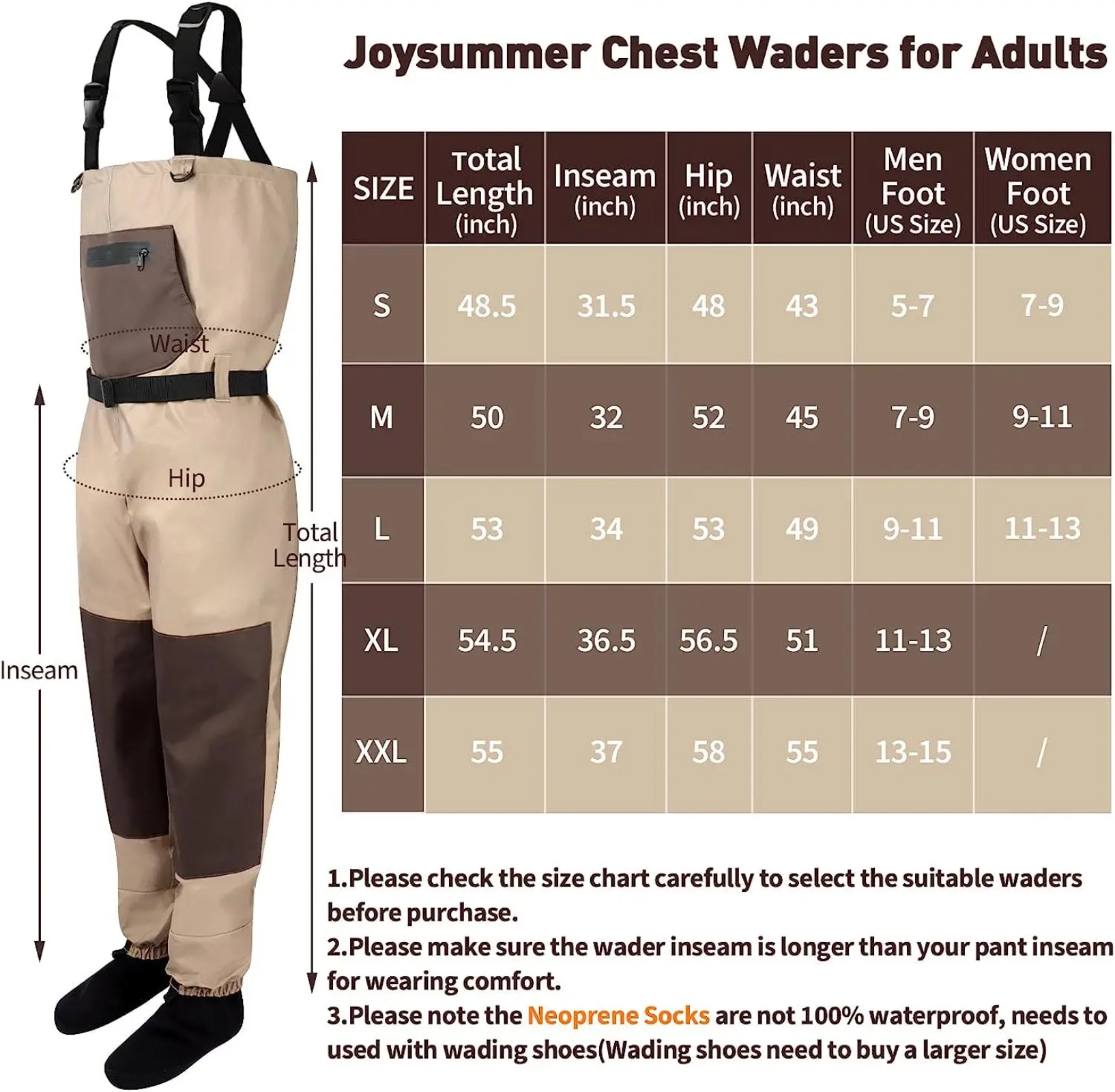 Goture 3‑Layer Breathable Wate - đánh giá và giá Fishing Waders Breathable