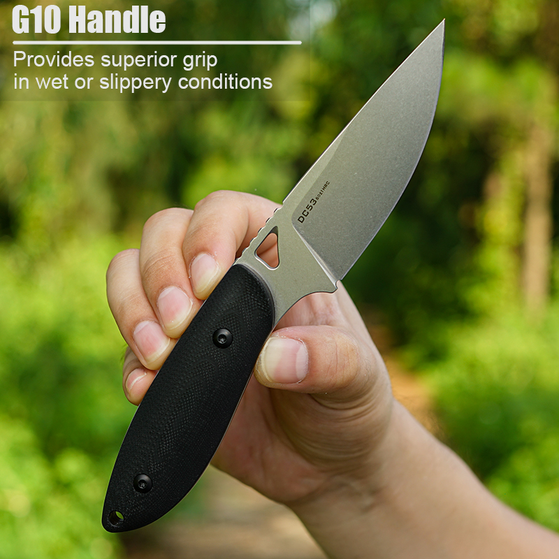 DC53 Steel G10 Handle Fixed Kn - đánh giá và giá Hunting Camp Outdoor Kitchen