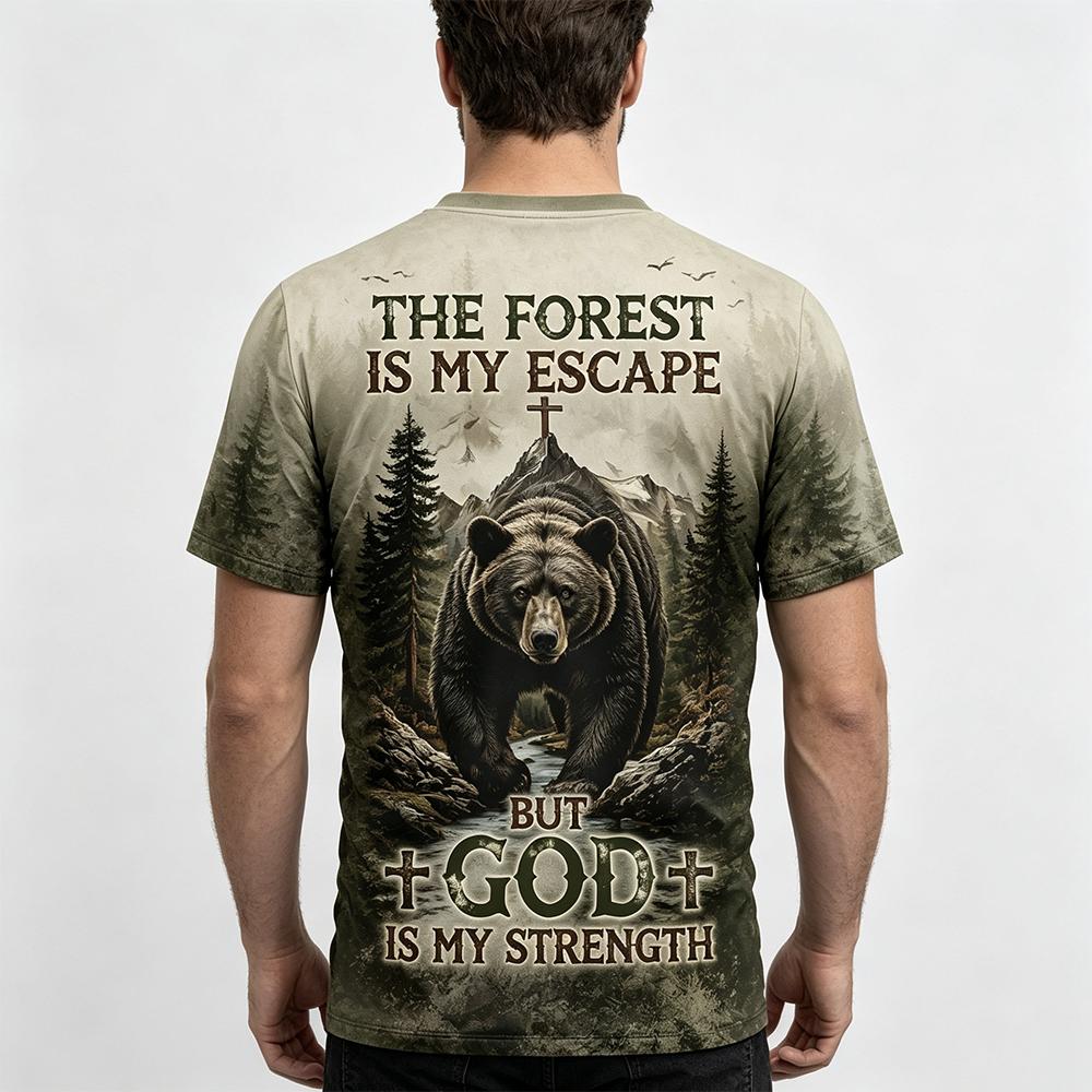 Men Vintage Forest Bear Print  - đánh giá và giá Outdoor Hunting Names