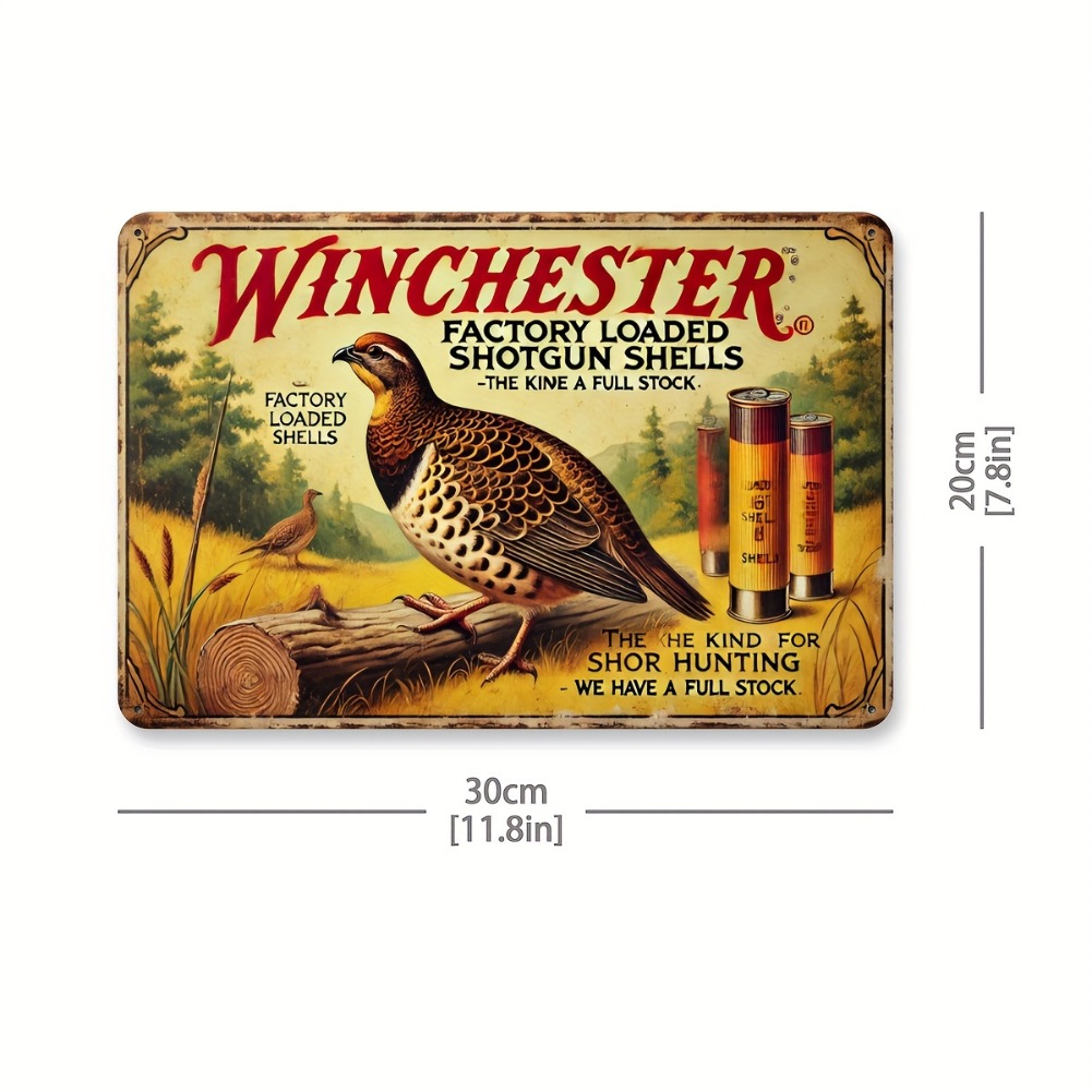 Tin Sign - Vintage Durable Met - đánh giá và giá Hunting Quail