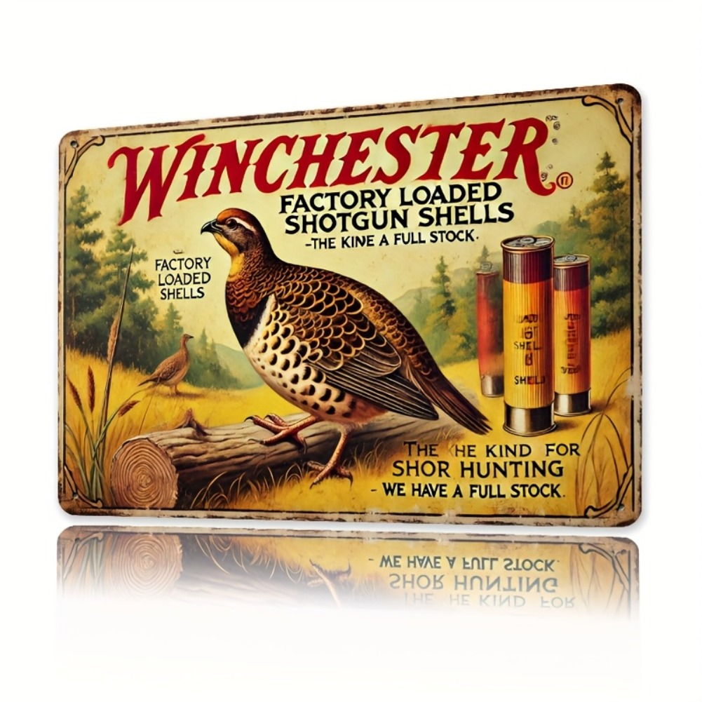 Tin Sign - Vintage Durable Met - đánh giá và giá Hunting Quail