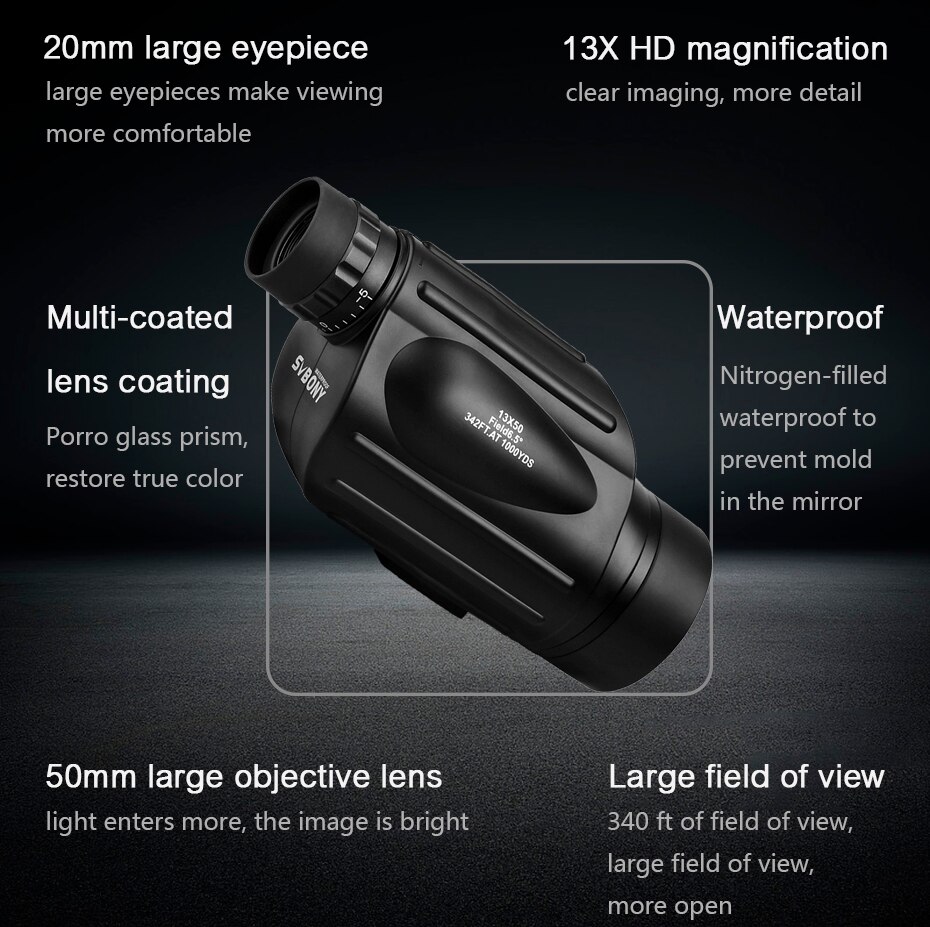 Svbony Telescope SV49 Monocula - đánh giá và giá Monocular Night Vision
