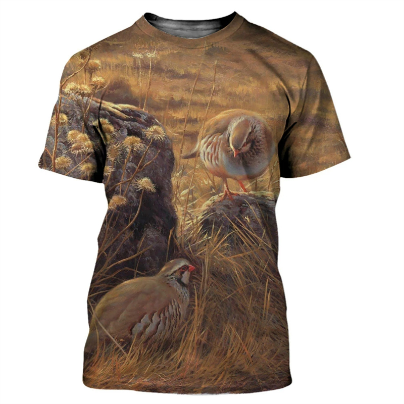 Animal Quail 3D Print T-shirt  - đánh giá và giá Hunting Quail