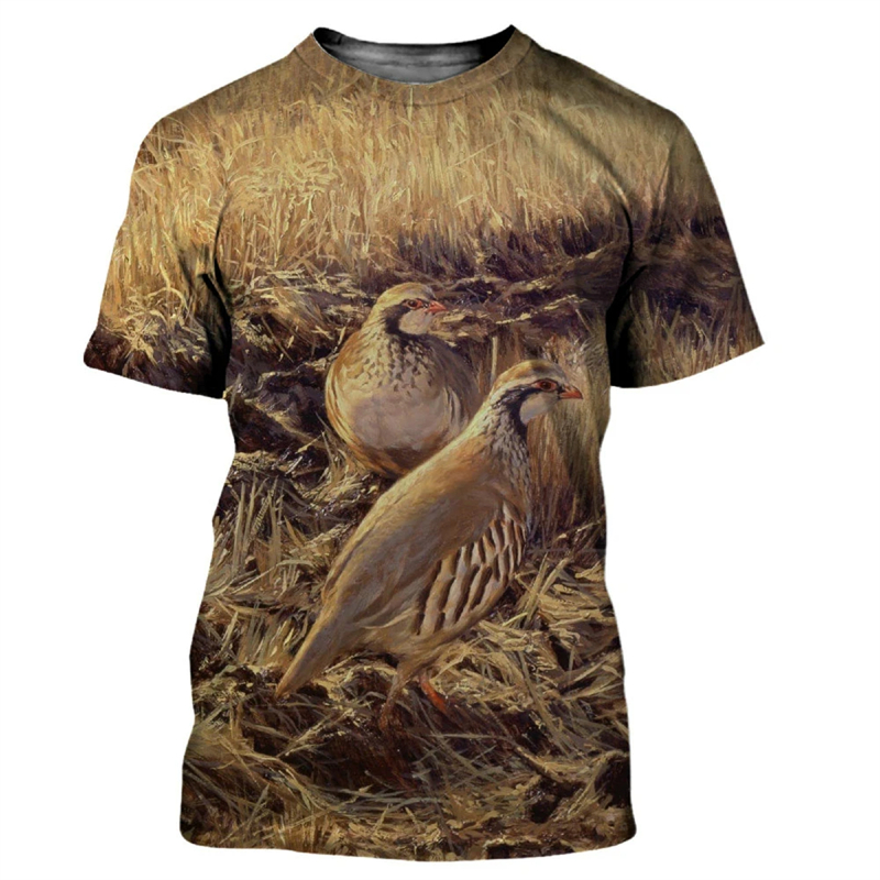 Animal Quail 3D Print T-shirt  - đánh giá và giá Hunting Quail