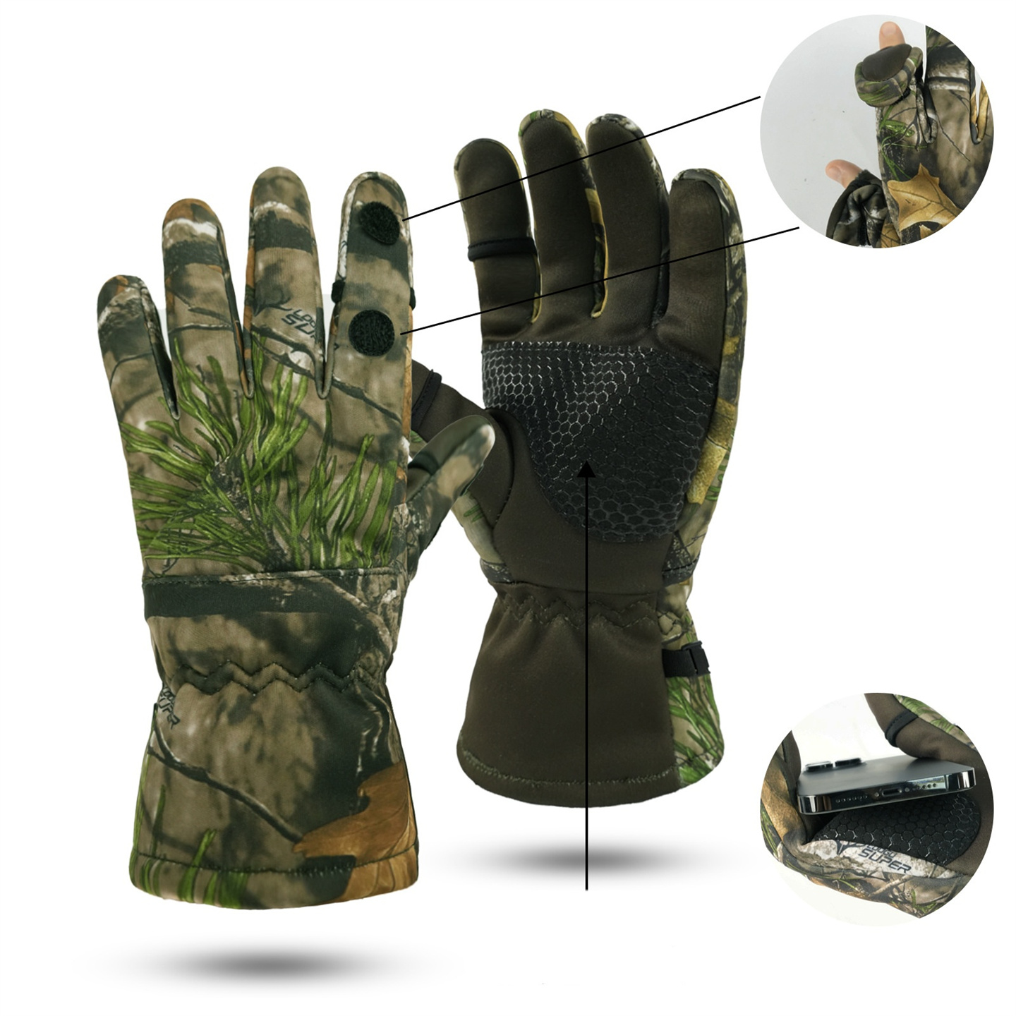 Outdoor Bionic Hunting Camoufl - đánh giá và giá Outdoor Hunting Gloves