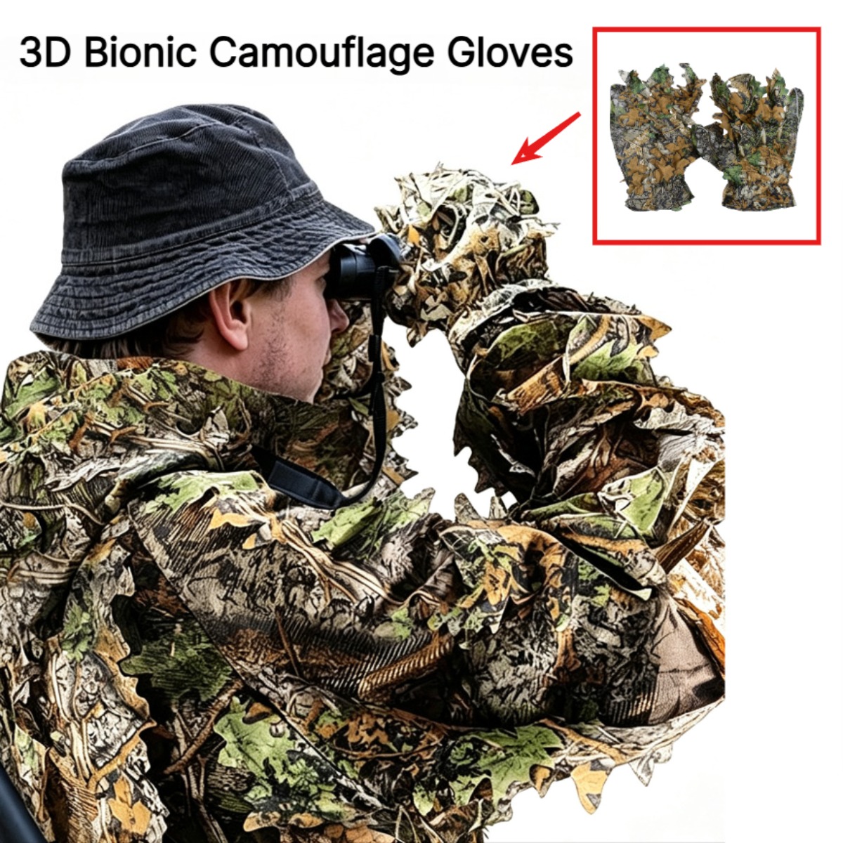 3D Camouflage Leaf Hunting Glo - đánh giá và giá Outdoor Hunting Gloves