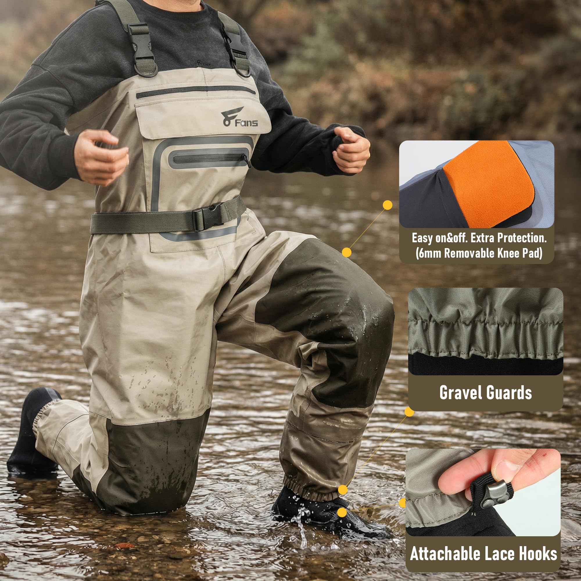 8 Fans Fishing Chest Waders fo - đánh giá và giá Fishing Waders Breathable